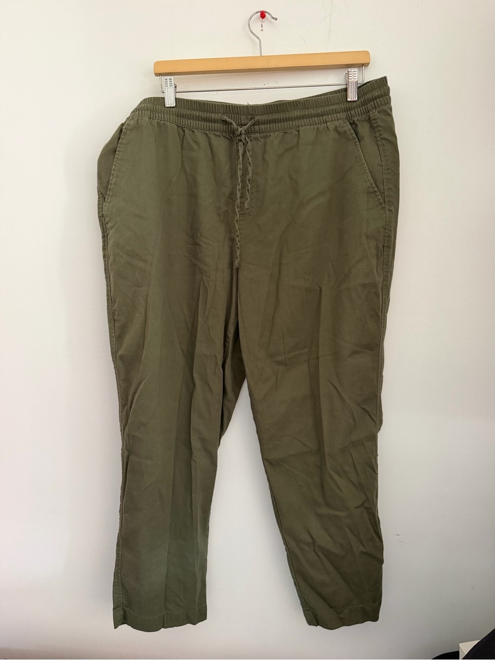 GAP Olive Green Pull-On Utility Joggers Drawstring Pants Size XL